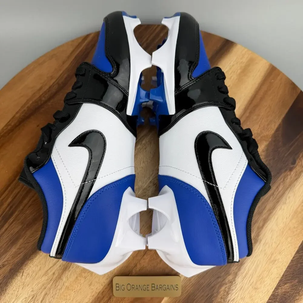 Nike Air Jordan 1 Low TD Football Cleats Royal/Black Men's Size 9 FJ6245-401